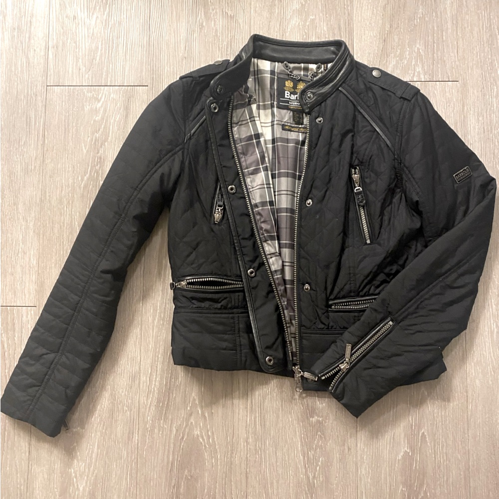 Black Barbour Moto jacket like new